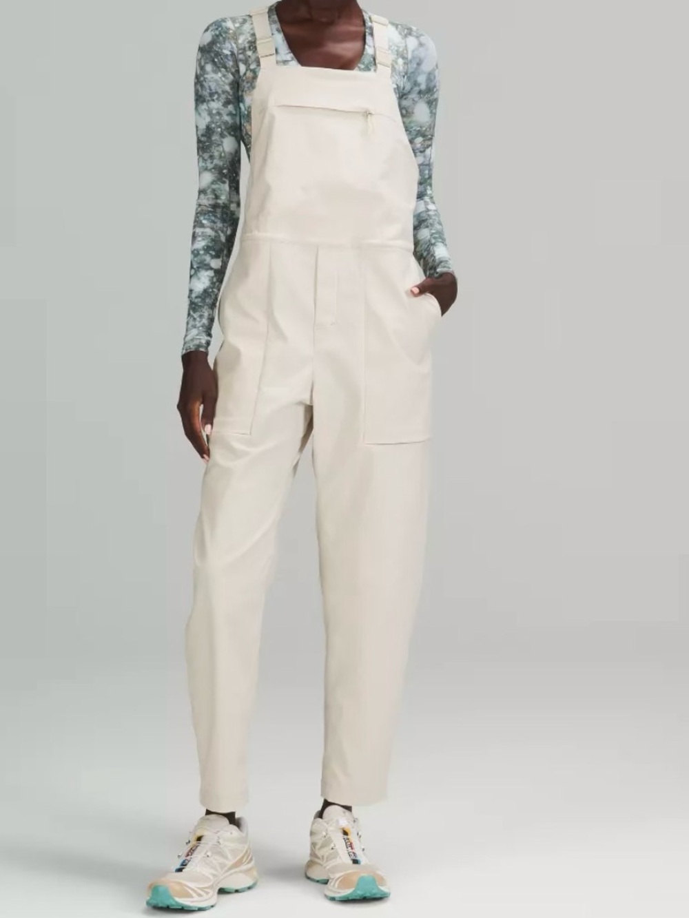 Lululemon Lab Women’s Overalls Muslin Light Beige Size Small Rare HTF